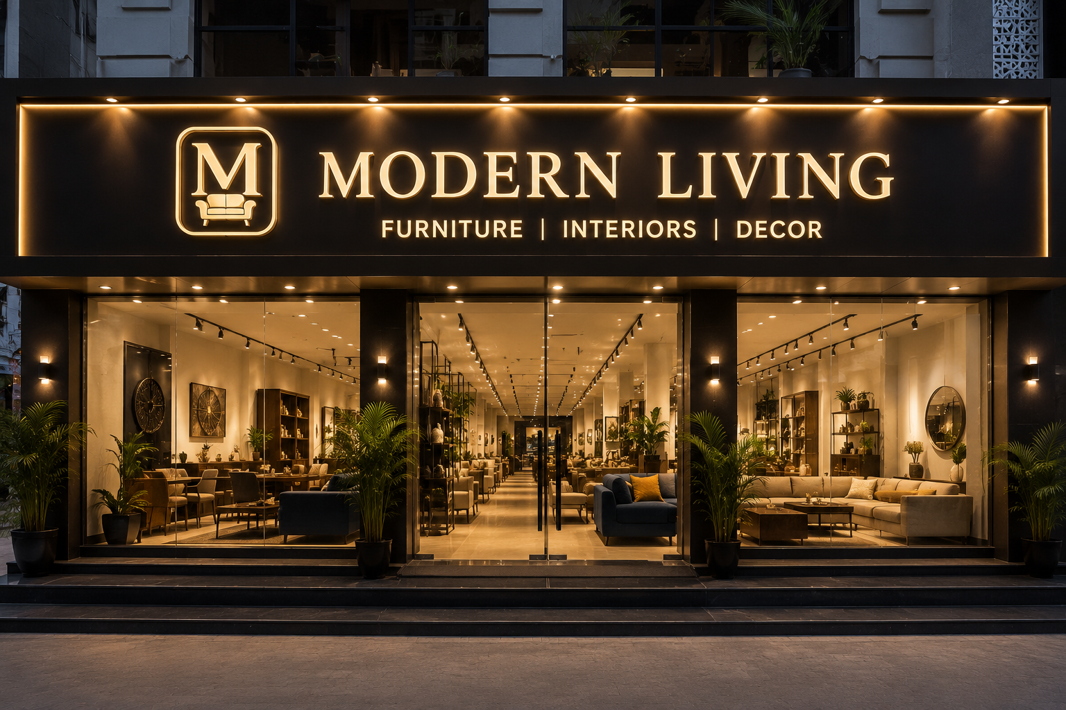 Premium signage for furniture store